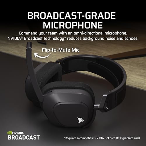 Corsair HS80 MAX Wireless Xbox Gaming Headset with Bluetooth   Dolby Atmos   Broadcast Quality Microphone   iCUE Compatible   Xbox  PC  Mac  Mobile   Steel Gray