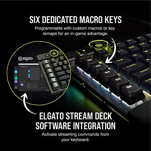 Corsair K100 RGB Optical Mechanical Wired Gaming Keyboard   OPX Switches   PBT Double Shot Keycaps   Elgato Stream Deck and iCUE Compatible   QWERTY NA Layout   Black