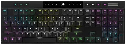 Corsair K100 RGB Optical Mechanical Wired Gaming Keyboard   OPX Switches   PBT Double Shot Keycaps   Elgato Stream Deck and iCUE Compatible   QWERTY NA Layout   Black