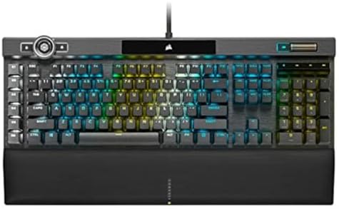 Corsair K100 RGB Optical Mechanical Wired Gaming Keyboard   OPX Switches   PBT Double Shot Keycaps   Elgato Stream Deck and iCUE Compatible   QWERTY NA Layout   Black