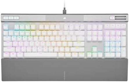 Corsair K70 PRO RGB Optical Mechanical Gaming Keyboard   OPX Linear Switches  PBT Double Shot Keycaps  8 000Hz Hyper Polling  Magnetic Soft Touch Palm Rest   NA Layout  QWERTY   Black