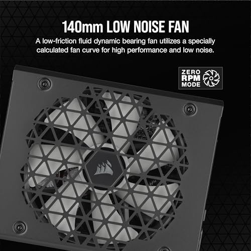 Corsair RM1200x Shift Fully Modular ATX Power Supply   Modular Side Interface   ATX 3 1 & PCIe 5 1 Compliant   Zero RPM Fan Mode   105 C Rated Capacitors   80 Plus Gold Efficiency   Black