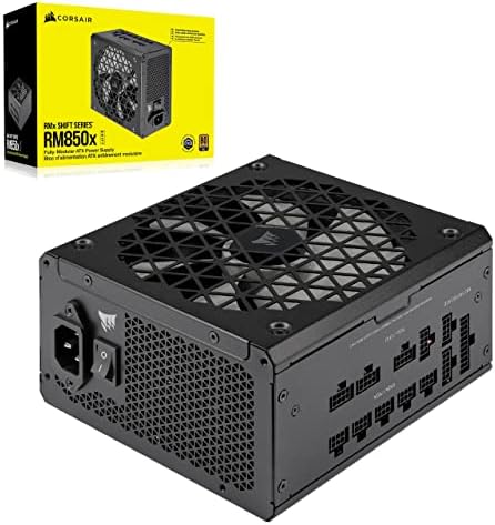 Corsair RM1200x Shift Fully Modular ATX Power Supply   Modular Side Interface   ATX 3 1 & PCIe 5 1 Compliant   Zero RPM Fan Mode   105 C Rated Capacitors   80 Plus Gold Efficiency   Black