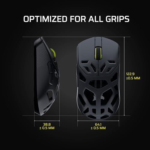 Corsair Sabre v2 PRO Wireless MG FPS Gaming Mouse   33 000 DPI Marksman S Sensor  8 000Hz Hyper Polling  Durable Magnesium  Lightweight  Up to 120hr Battery   Black