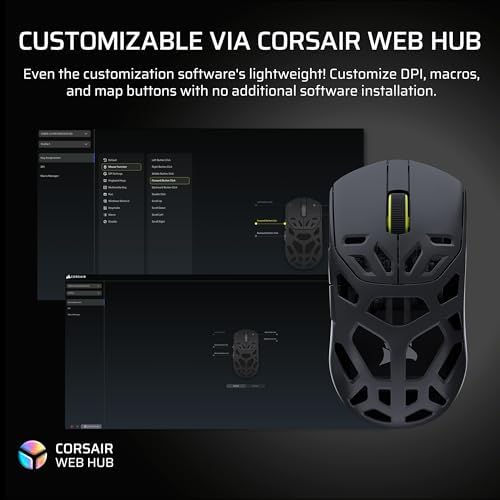 Corsair Sabre v2 PRO Wireless MG FPS Gaming Mouse   33 000 DPI Marksman S Sensor  8 000Hz Hyper Polling  Durable Magnesium  Lightweight  Up to 120hr Battery   Black