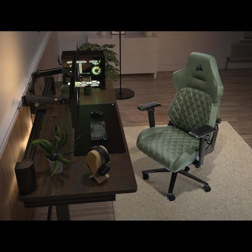 Corsair TC500 Luxe Gaming Chair   Premium Breathable Fabric   Wide Seat   Five Way Adjustable Armrests   Adjustable Built in Lumbar Support   90 160 Degree Recline   Sherwood