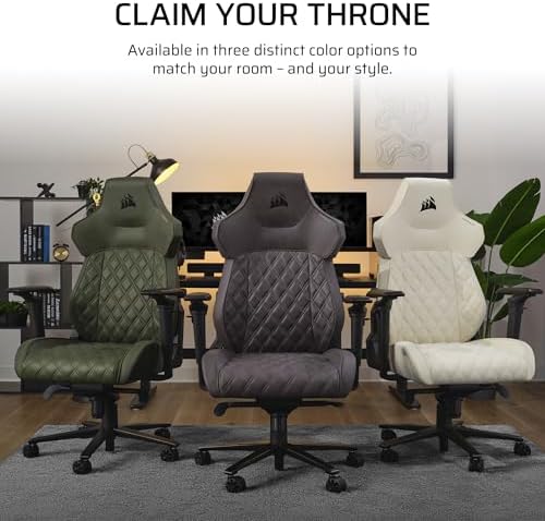 Corsair TC500 Luxe Gaming Chair   Premium Breathable Fabric   Wide Seat   Five Way Adjustable Armrests   Adjustable Built in Lumbar Support   90 160 Degree Recline   Sherwood