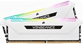 Corsair Vengeance RGB Pro SL 16GB  2x8GB  DDR4 3200  PC4 25600  C16 1 35V Desktop Memory   White  CMH16GX4M2E3200C16W