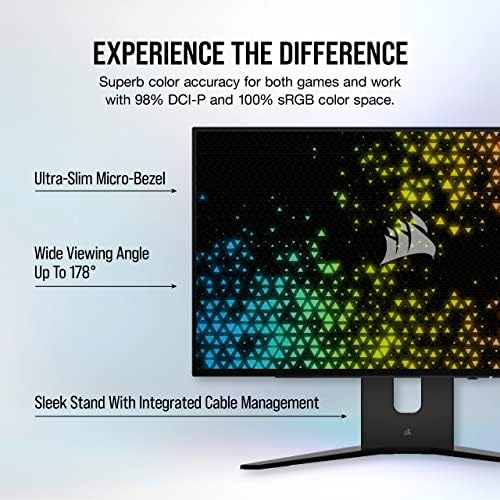 Corsair XENEON 27QHD240 27 Inch OLED Gaming Monitor   2560 x 1440  240Hz  0 03ms  NVIDIA G SYNC Compatible  AMD FreeSync  Premium  DisplayHDR10  HDMI 2 1  DisplayPort 1 4  USB C 3 1   Black