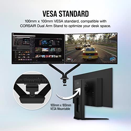 Corsair XENEON 27QHD240 27 Inch OLED Gaming Monitor   2560 x 1440  240Hz  0 03ms  NVIDIA G SYNC Compatible  AMD FreeSync  Premium  DisplayHDR10  HDMI 2 1  DisplayPort 1 4  USB C 3 1   Black
