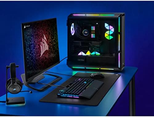 Corsair iCUE LC100 Case Accent Lighting Panels   Mini Triangle   9X Tile Starter Kit  81 RGB LEDs with Light Diffusion  Simple Magnetic Attachment  iCUE Lighting Node PRO Included 