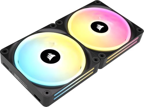Corsair iCUE Link QX120 RGB 120mm Magnetic Dome RGB Single Fan   Black