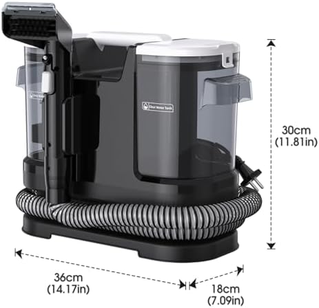Couch Cleaner Machine 600W Motor   20Kpa Suction Upholstery Cleaner Machine  Portable Handheld Carpet Cleaner with Self Cleaning and Long Hose for Pet Stains  Couch  Car Seats and Area Rugs