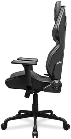 Cougar Hotrod Ergonomic and Comfortable Gaming Chair with Head and Lumbar Support  Steel Frame and Base  Reclining Backrest  Tilt Mechanism  Premium Hyper Dura Leatherette  3D Armrest  Black