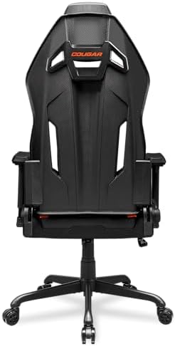 Cougar Hotrod Ergonomic and Comfortable Gaming Chair with Head and Lumbar Support  Steel Frame and Base  Reclining Backrest  Tilt Mechanism  Premium Hyper Dura Leatherette  3D Armrest  Black