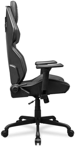 Cougar Hotrod Ergonomic and Comfortable Gaming Chair with Head and Lumbar Support  Steel Frame and Base  Reclining Backrest  Tilt Mechanism  Premium Hyper Dura Leatherette  3D Armrest  Black