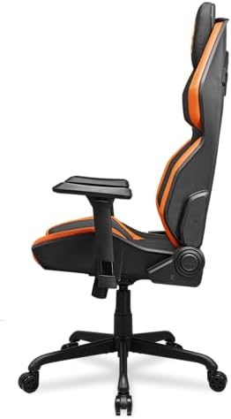 Cougar Hotrod Ergonomic and Comfortable Gaming Chair with Head and Lumbar Support  Steel Frame and Base  Reclining Backrest  Tilt Mechanism  Premium Hyper Dura Leatherette  3D Armrest  Black