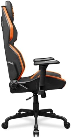 Cougar Hotrod Ergonomic and Comfortable Gaming Chair with Head and Lumbar Support  Steel Frame and Base  Reclining Backrest  Tilt Mechanism  Premium Hyper Dura Leatherette  3D Armrest  Black