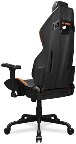 Cougar Hotrod Ergonomic and Comfortable Gaming Chair with Head and Lumbar Support  Steel Frame and Base  Reclining Backrest  Tilt Mechanism  Premium Hyper Dura Leatherette  3D Armrest  Black