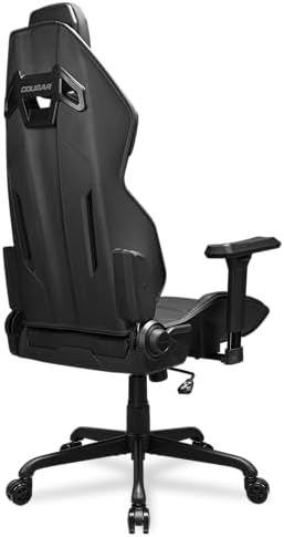 Cougar Hotrod Ergonomic and Comfortable Gaming Chair with Head and Lumbar Support  Steel Frame and Base  Reclining Backrest  Tilt Mechanism  Premium Hyper Dura Leatherette  3D Armrest  Black
