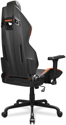 Cougar Hotrod Ergonomic and Comfortable Gaming Chair with Head and Lumbar Support  Steel Frame and Base  Reclining Backrest  Tilt Mechanism  Premium Hyper Dura Leatherette  3D Armrest  Black