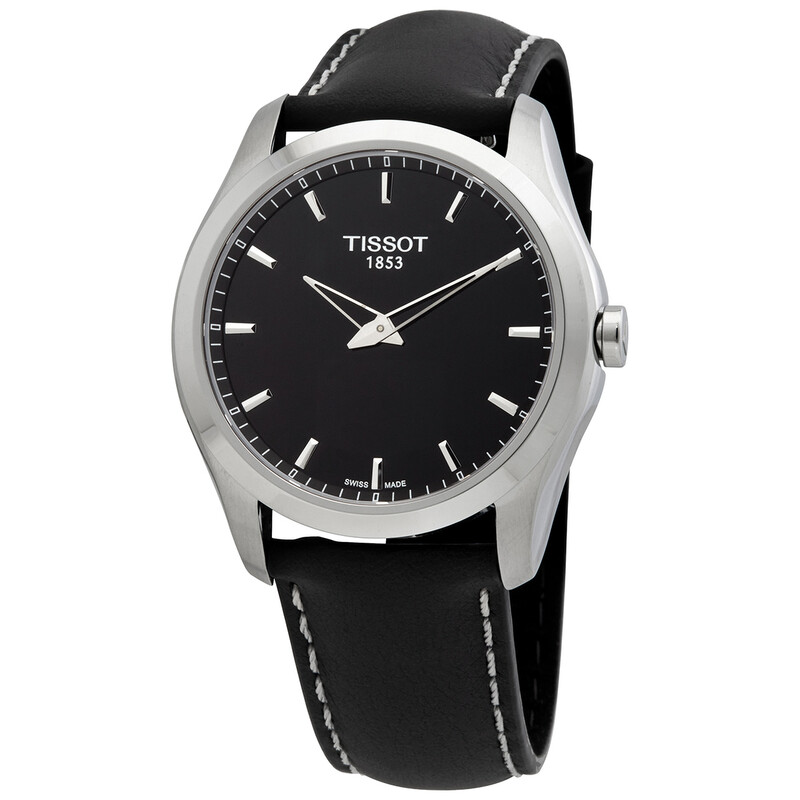 issot Couturier Quartz Black Dial Men's Watch