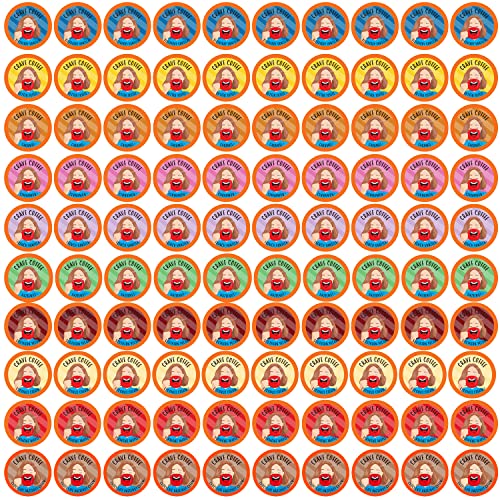 Crave Beverages Flavored Coffee Pods Sampler  Compatible with 2 0 K Cup Brewers  Assorted Variety Pack  100 Count