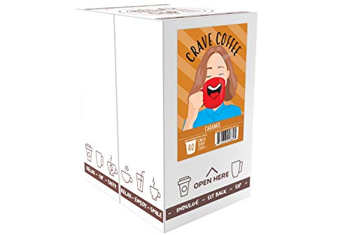 Crave Beverages Flavored Coffee Pods Sampler  Compatible with 2 0 K Cup Brewers  Assorted Variety Pack  100 Count