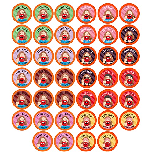 Crave Beverages Flavored Coffee Pods Sampler  Compatible with 2 0 K Cup Brewers  Assorted Variety Pack  100 Count