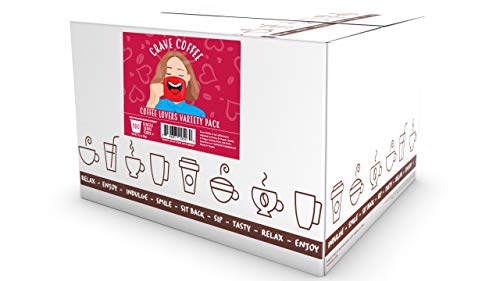 Crave Beverages Flavored Coffee Pods Sampler  Compatible with 2 0 K Cup Brewers  Assorted Variety Pack  100 Count