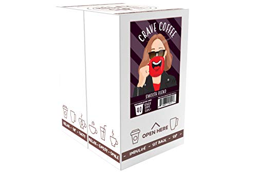 Crave Beverages Flavored Coffee Pods Sampler  Compatible with 2 0 K Cup Brewers  Assorted Variety Pack  100 Count