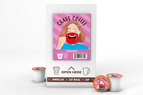 Crave Beverages Flavored Coffee Pods Sampler  Compatible with 2 0 K Cup Brewers  Assorted Variety Pack  100 Count