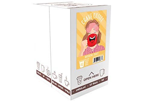 Crave Beverages Flavored Coffee Pods Sampler  Compatible with 2 0 K Cup Brewers  Assorted Variety Pack  100 Count