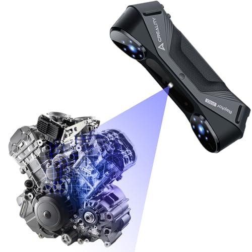 Creality Escáner 3D Raptor Pro para proyectos de automoción e ingeniería con precisión de grado de metrología de 0.001 in, láser azul 22+7, seguimiento antivibración, hasta 60 FPS velocidad de escaneo
