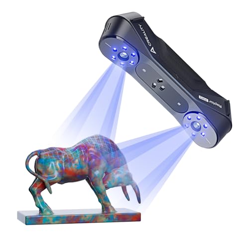 Creality 3D Scanner CR Scan Raptor Pro for 3D Printing  22 7 Blue Laser & NIR Handheld Scanner 0 02mm Accuracy  60fps High Speed & 5MM to 4M Objects  24 Bit Full Color Scanning for Windows macOS
