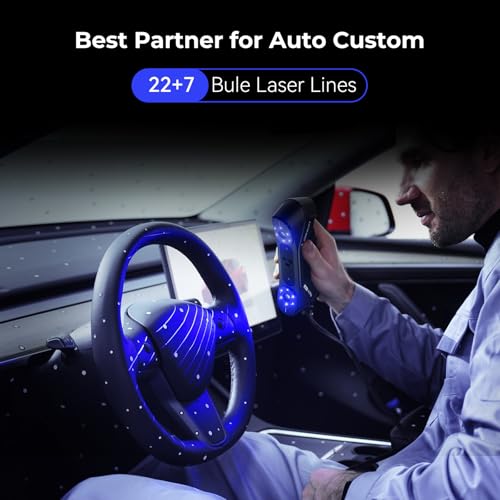 Creality 3D Scanner CR Scan Raptor Pro for 3D Printing  22 7 Blue Laser & NIR Handheld Scanner 0 02mm Accuracy  60fps High Speed & 5MM to 4M Objects  24 Bit Full Color Scanning for Windows macOS