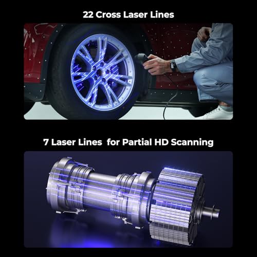 Creality 3D Scanner CR Scan Raptor Pro for 3D Printing  22 7 Blue Laser & NIR Handheld Scanner 0 02mm Accuracy  60fps High Speed & 5MM to 4M Objects  24 Bit Full Color Scanning for Windows macOS