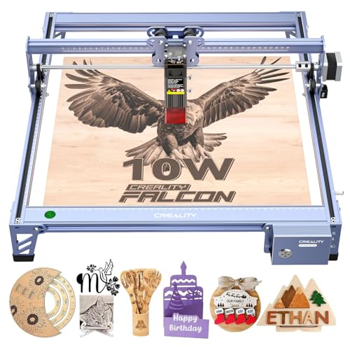 Creality Falcon 10W Laser Engraver Machine  0 06mm High Precision Laser Engraving Machine 72W Laser Cutter and Engraver Machine for Wood Metal Acrylic Leather  15 7 16 3 Workspace