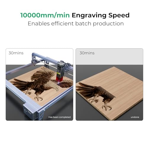 Creality Falcon 10W Laser Engraver Machine  0 06mm High Precision Laser Engraving Machine 72W Laser Cutter and Engraver Machine for Wood Metal Acrylic Leather  15 7 16 3 Workspace