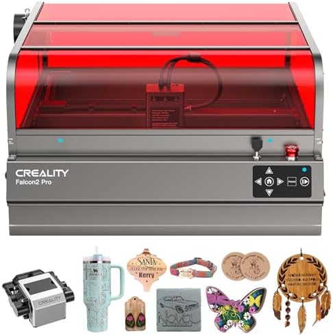 Creality Falcon A1 Pro 20W Laser Engraver  180W Enclosed Laser Cutter and Engraver Machine with Air Assist  HD Smart Camera for Auto Focus  APP Control  Touch Screen  Ideal for Wood & Metal