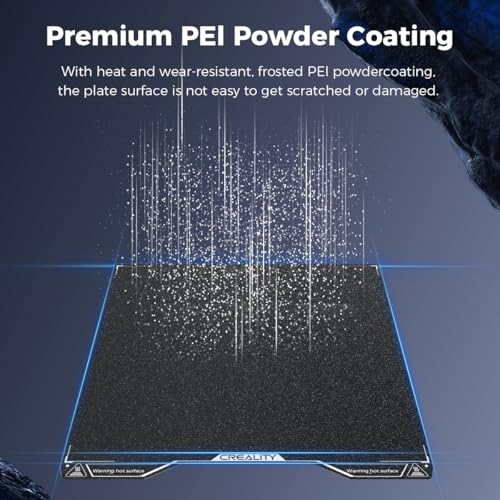 Creality Hi Build Plate Bed  PEI Double Sided Black Textured Plate  280 265mm Flexible Spring Steel PEI Sheet  Easy Model Removal 3D Printer Platforms for Creality Hi Combo 3D Printer