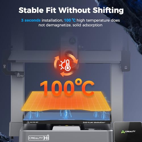 Creality Hi Build Plate Bed  PEI Double Sided Black Textured Plate  280 265mm Flexible Spring Steel PEI Sheet  Easy Model Removal 3D Printer Platforms for Creality Hi Combo 3D Printer