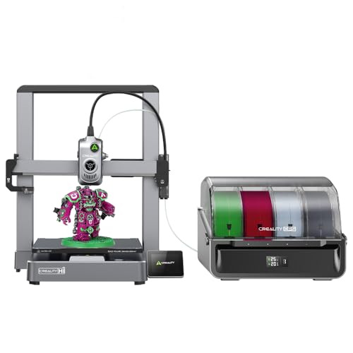 Creality Hi Combo Impresora 3D, impresión 3D multicolor con CFS, velocidad de impresión de 19.685 in/s 95% premontado, motor XY Step-Servo y volumen de construcción de nivelación automática 10.24 ×