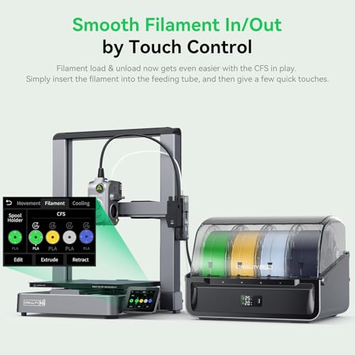 Creality Hi Combo 3D Printer Multi Color 3D Printer with CFS 95  Pre Assemble 500mm/s High Speed Auto Leveling Automatic Filament Reading All Metal Frame 10 24 10 24 11 81inch
