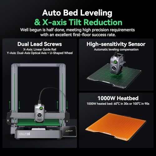Creality Hi Combo (A) Impresora 3D, impresora 3D multicolor con CFS, 19.685 in/s de alta velocidad de nivelación automática de filamento de lectura sin obstrucciones, extrusora 95% premontada, cuerpo