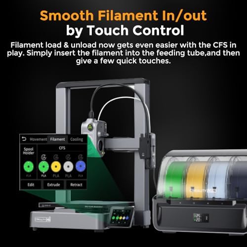 Creality Hi Combo  A  3D Printer  Multi Color 3D Printing with CFS  500mm/s Print Speed 95  Pre Assemble  XY Step Servo Motor and Auto Leveling Build Volume  10 24 10 24 11 81 inch