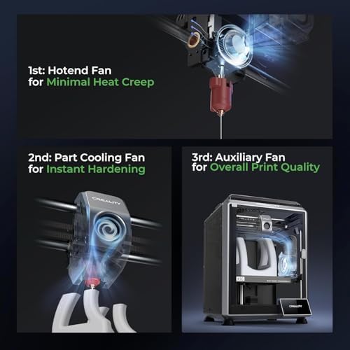 Impresora 3D Creality K1C, Impresoras 3D de Nueva Versión 2024 con Velocidad de Impresión Rápida de 600mm/s y Extrusora Directa Libre de Obstrucciones, Soporta Impresión a 300℃ y Filamentos de Fibra