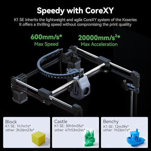 Creality K1 SE 3D Printer  600mm/s High Speed Hands Free Auto Leveling Flagship Level Direct Extruder Quick swap Tri Metal Nozzle K1 Upgrade 3D Printer  Print Size 250x220x220mm