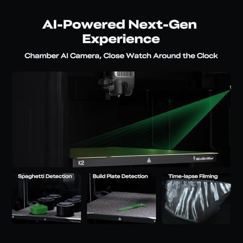 Creality K2 3D Printer  Multicolor Printing High Speed 600mm/s  Auto Leveling with Smart AI Camera  Rock Solid Frame  Direct Drive Extruder  Quiet Printing  Build Volume 260   260   260mm