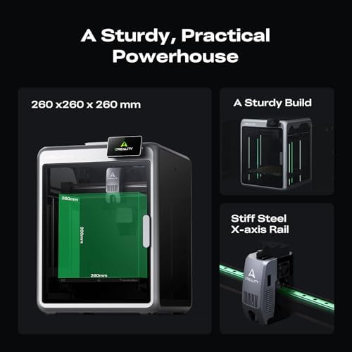 Creality K2 Combo 3D Printer  Multicolor Printing with CFS  Max 600mm/s Printing Speed  Smart Auto Leveling & Al Camera  Next Gen Direct Drive Extruder  Build Volume 260   260   260mm